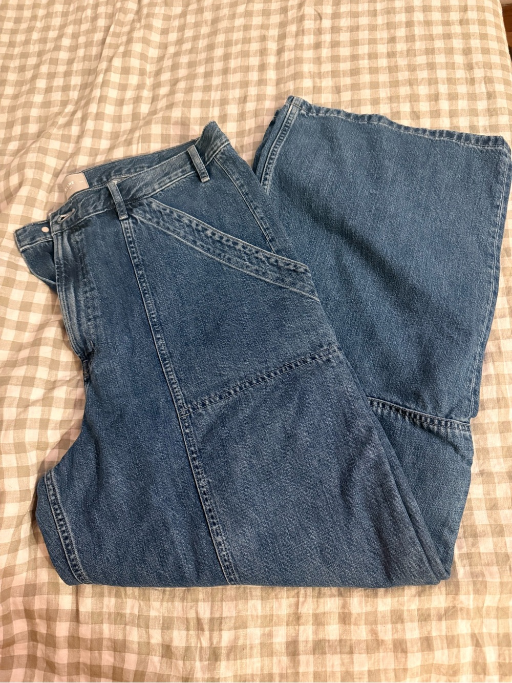 Everlane Mid-Blue High-Rise Straight Jeans